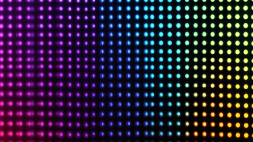 LED matrix gradient displays vivid multicolor light grid