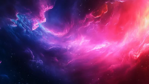 Nebular lightwave gradients in magenta and cyan cosmos.