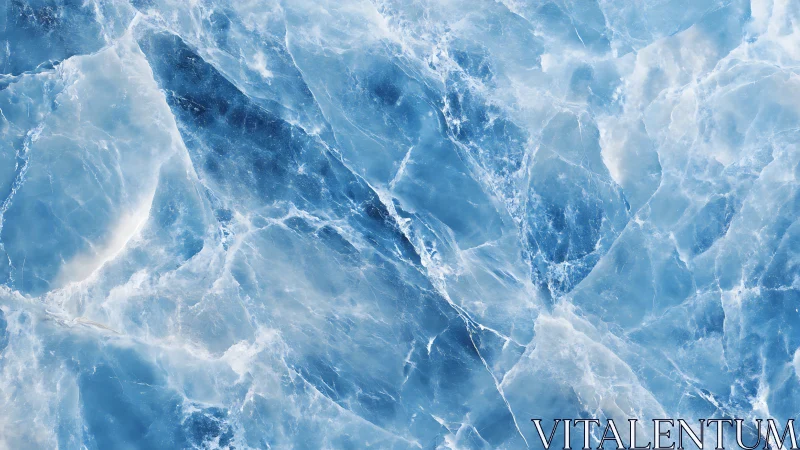 Blue marble stone surface with frosted crystalline veins.