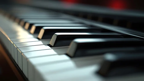 Midnight piano keys drifting into a soft cinematic blur.