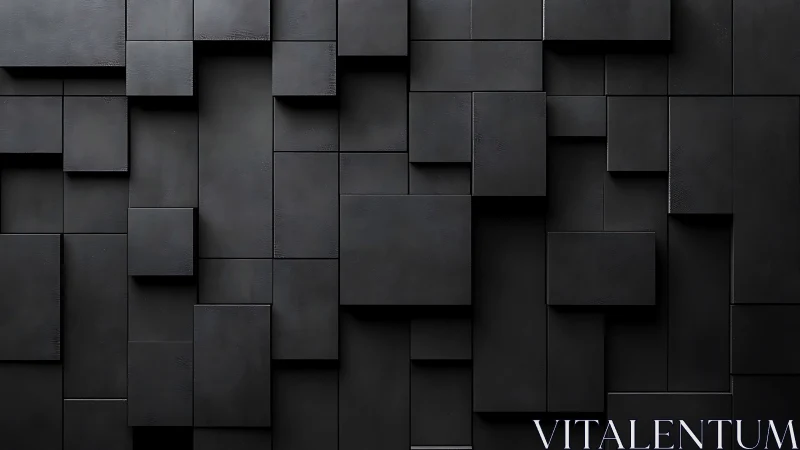 Midnight cubes quietly assemble a skyline of muted shadows