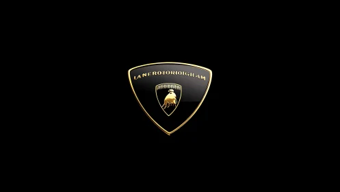 Gold and black shield logo with eagle emblem on black.
