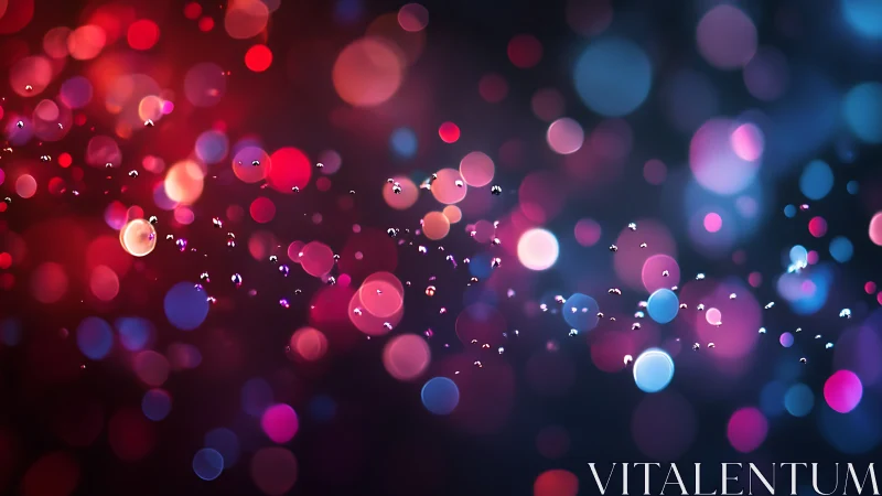 Abstract bokeh light field with multicolored circular orbs.