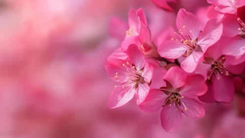 Pink Petals Dancing: Nature's Velvet Bloom in Soft Focus.