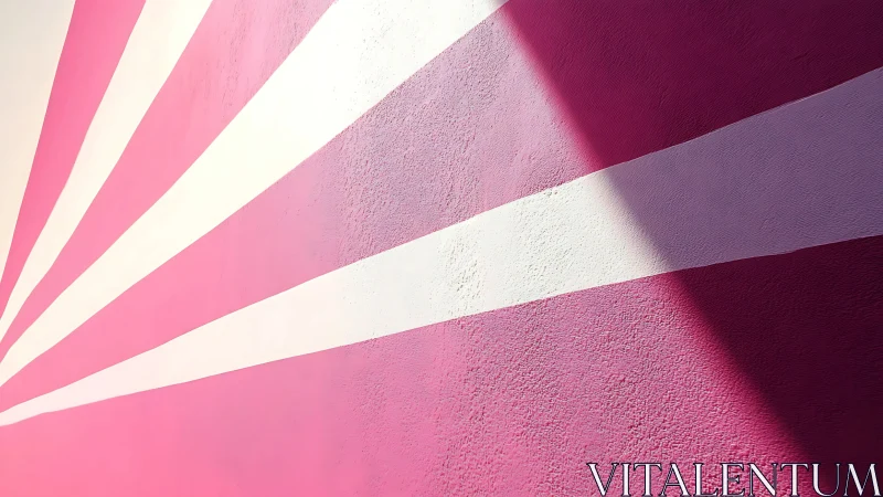 Candy-pink sunbeams race across textured wall space