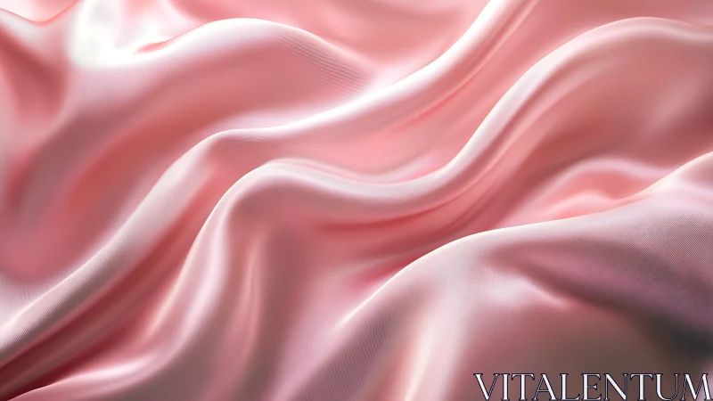 Pink silk fabric waves abstract background.