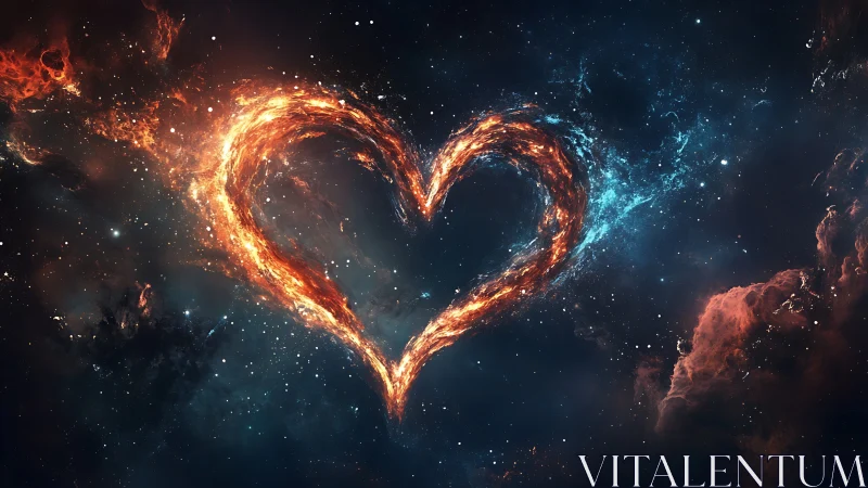 Cosmic heart formation with stellar remnants and nebular matter.