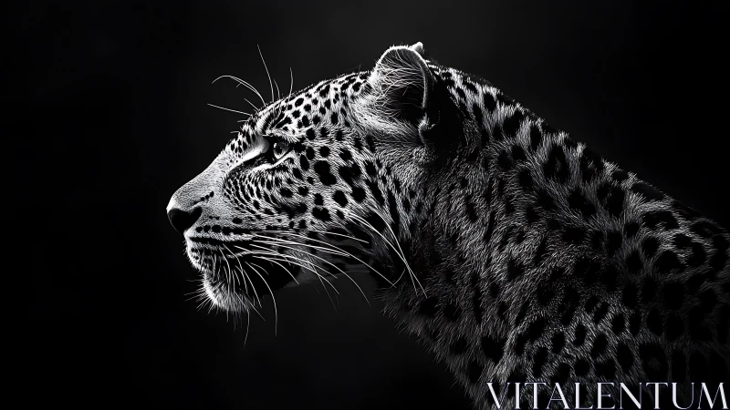 Quiet strength glows in this striking leopard side portrait