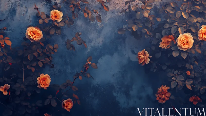 Amber Blooms Drift Through Midnight Depths.