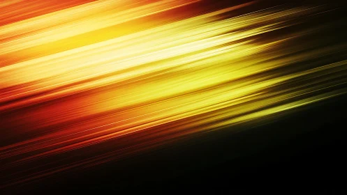 Vivid Abstract Streaks of Yellow and Red Light in Motion Art.