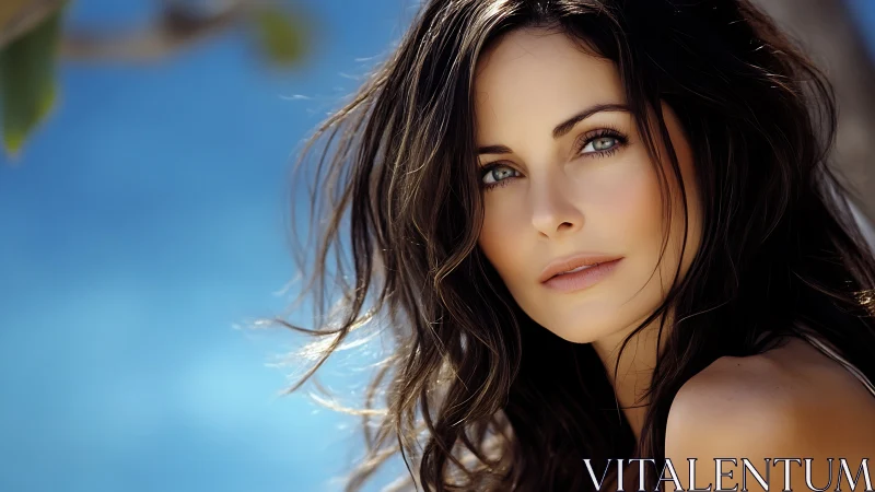 Sunlit shoreline muse with sea-glass eyes and wind-tossed grace.