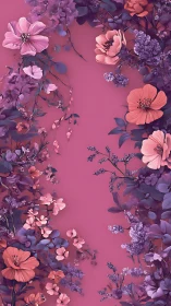 Luminescent Floral Composition: Multi-Species Botanical Arrangement with Atmospheric Depth