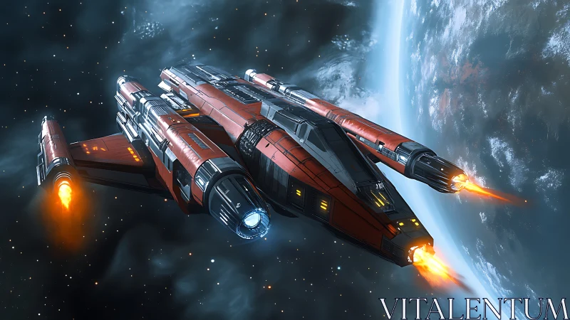 Retro propeller aircraft over dramatic river canyon landscape.