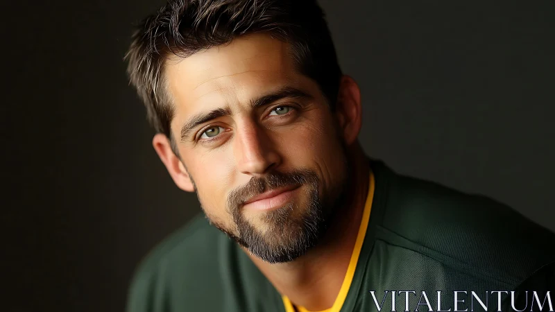 Male portrait with soft rim lighting and shallow focus depth.