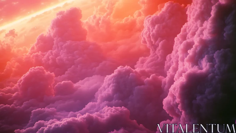 Cotton candy nebula sunrise ignites a dreamy skyscape.