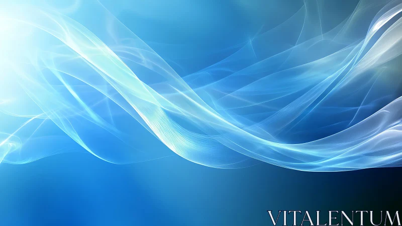 Luminous blue energy waves flow across radiant gradient field.