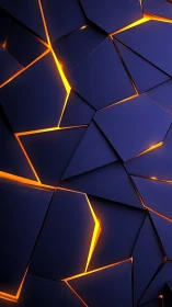 Geometric panels with internal orange illumination are shown