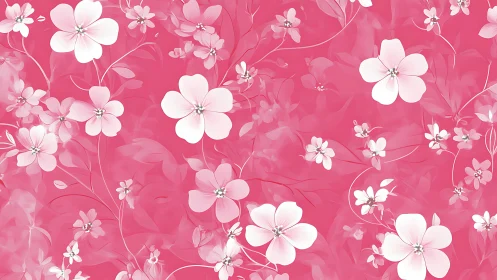 Chromatic Floral Density: Layered Pink Botanical Vector Composition.