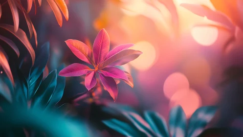 Glowing Petals in Sunset Warmth.