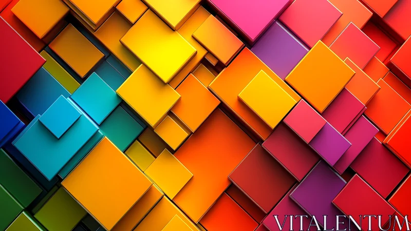 Colorful stacked squares creating a joyful geometric escape.