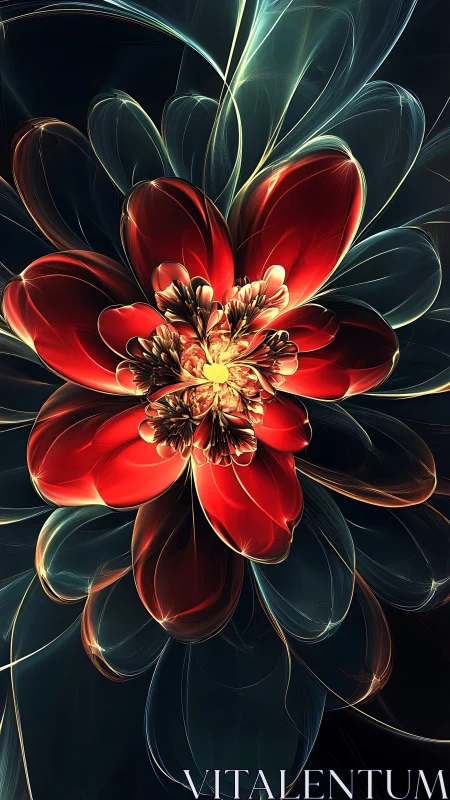 Luminous fractal blossom unfolds in radiant cosmic darkness