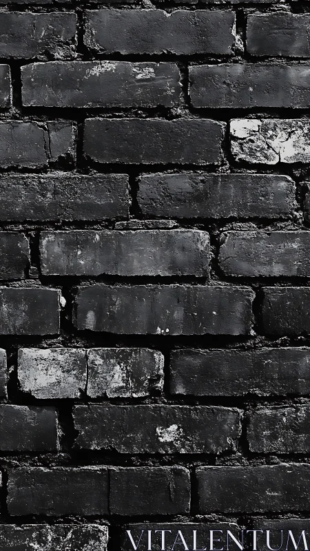Midnight bricks whisper stories in rough monochrome rows