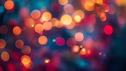 Vibrant abstract bokeh lights in colorful dreamy background style.