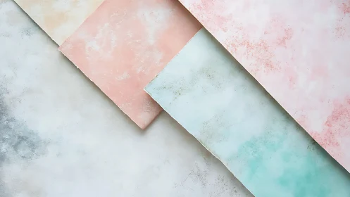 Soft pastel paper textures overlap in airy diagonal layers.