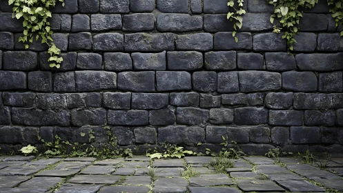 Quiet stone wall and ivy with a soft, timeless charm.