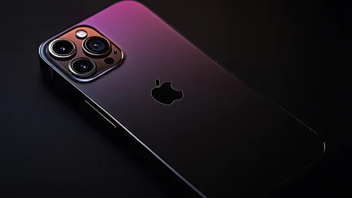 Premium iPhone Pro with Stunning Purple-to-Black Gradient Design.