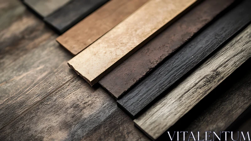 Wood floor samples display color variation from light to dark.