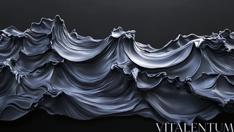 Metallic fluid ridge forms continuous layered wave structure