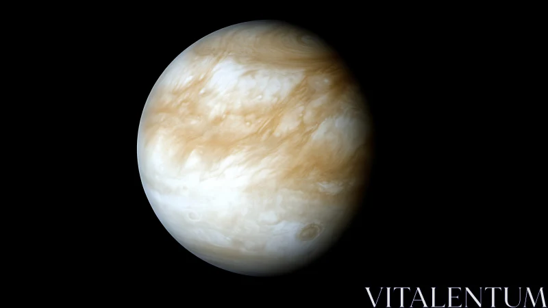 Venusian cloud seas swirl in soft amber planetary twilight.