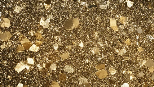 Golden glitter mosaic sparkling like a tiny stardust festival.