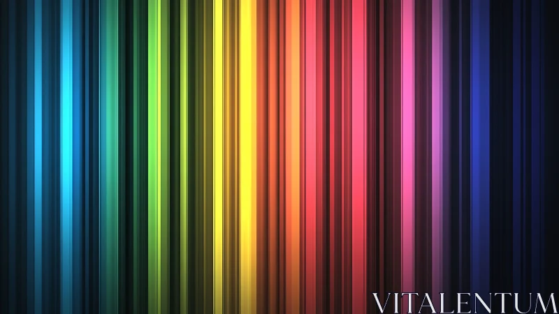Vertical multicolor light spectrum bars with graded glow