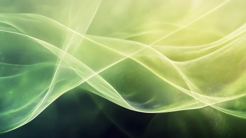 Translucent lime spectral waveforms on dark gradient field