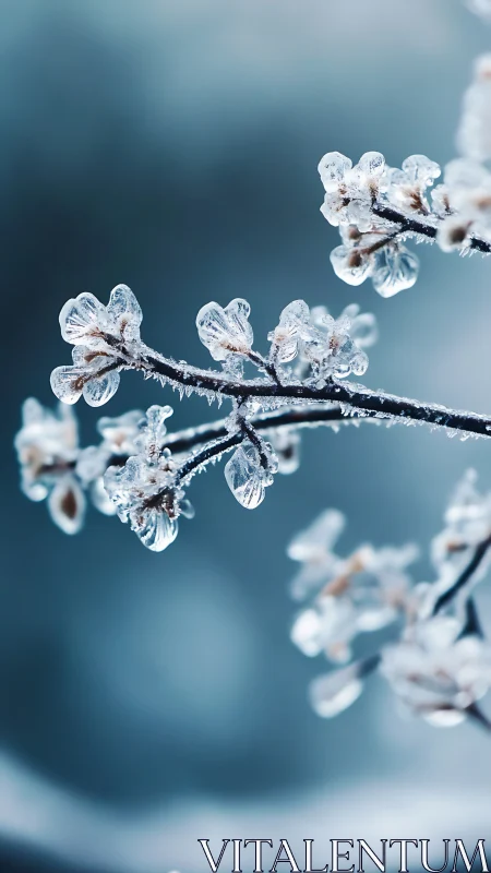 Crystal-kissed winter blossoms gleam in whispered frostlight.