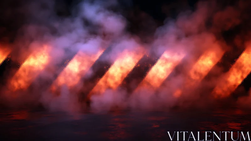 Diagonal light streams in obscured atmospheric space