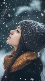 Quiet winter moment with gentle snowfall and soft wonder.