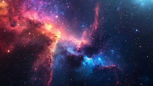 Nebular chromatic spread within deep space digital tableau.