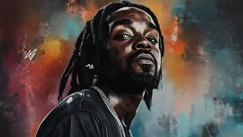 Chill defiance rises as painted light crowns a quiet king