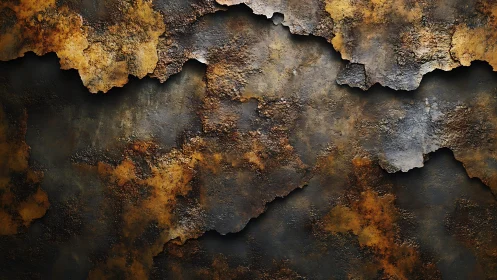 Weathered Rust and Peeling Metal Texture in Industrial Style.