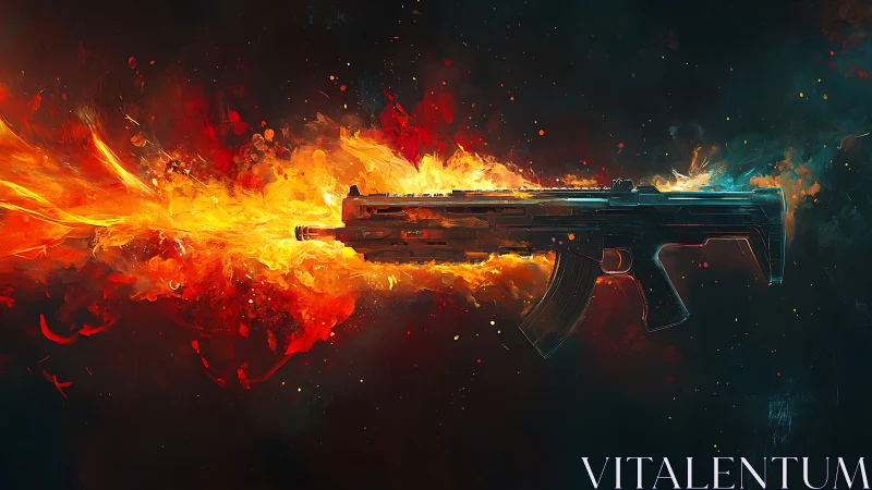 Ballistic Assault Rifle with Hyper-Stylized Plasma Discharge Effect