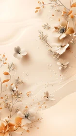 Minimalist Floral Arrangement Soft Neutrals.