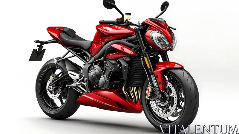 Sleek red sport motorcycle invites bold rides and bright speed