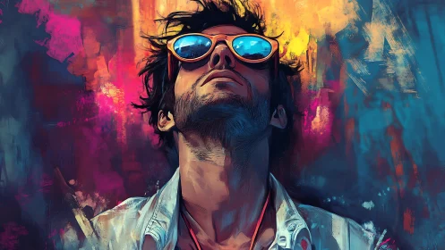 Sunlit daydreamer soaking in color and skybound thoughts.