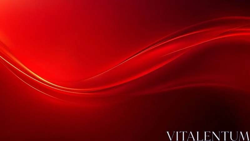 Vibrant Abstract Red Wave Background with Smooth Gradient Effect.