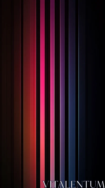 Vertical neon spectrum bars glow across a dark gradient