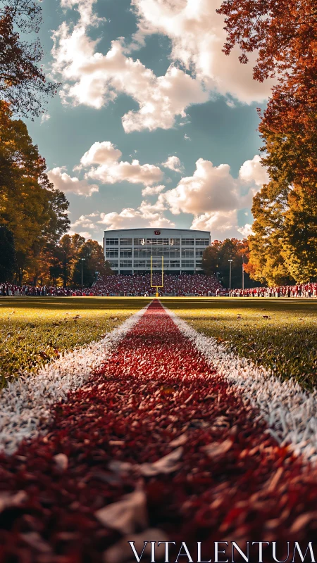 Painted yard line rockets toward autumn stadium destiny