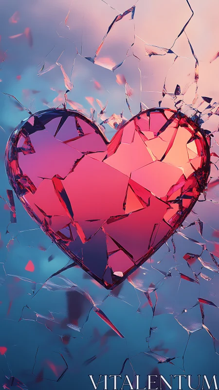 Shattered Ruby Heart Ignites Through Fractured Dimensions.